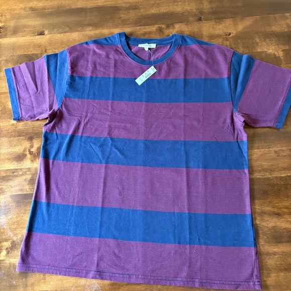 Madewell Short Sleeve Tee in Purple and Blue Stripes Size s - Picture 1 of 6